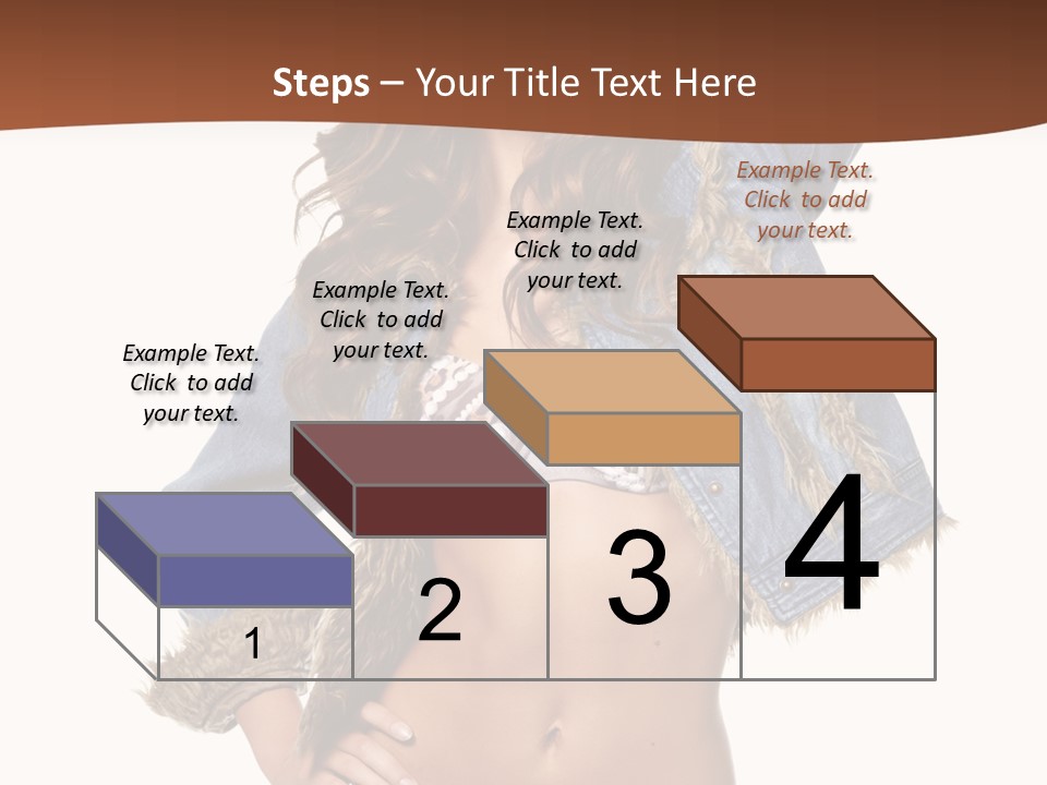 Woman White Portrait PowerPoint Template