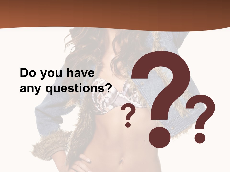 Woman White Portrait PowerPoint Template