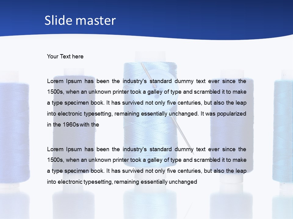 White Thread Single PowerPoint Template