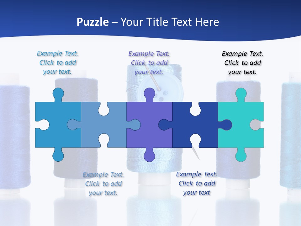 White Thread Single PowerPoint Template