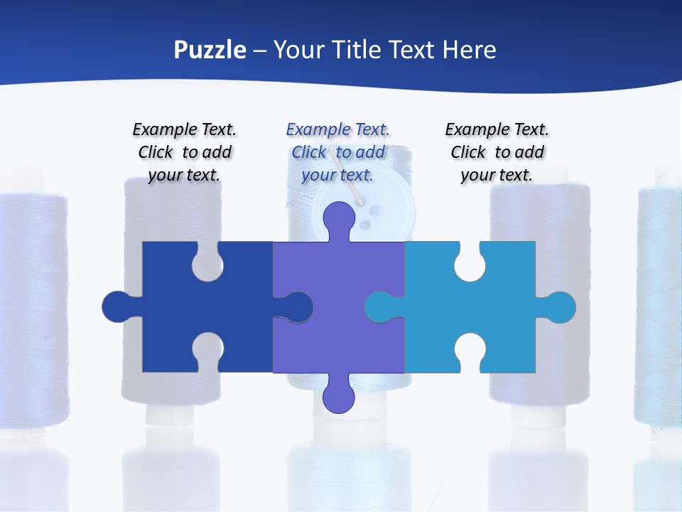 White Thread Single PowerPoint Template