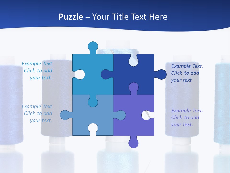 White Thread Single PowerPoint Template