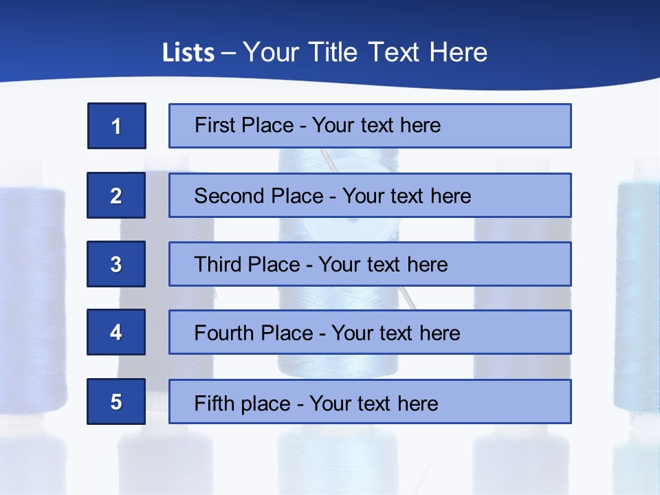 White Thread Single PowerPoint Template