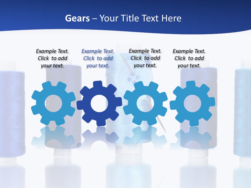 White Thread Single PowerPoint Template