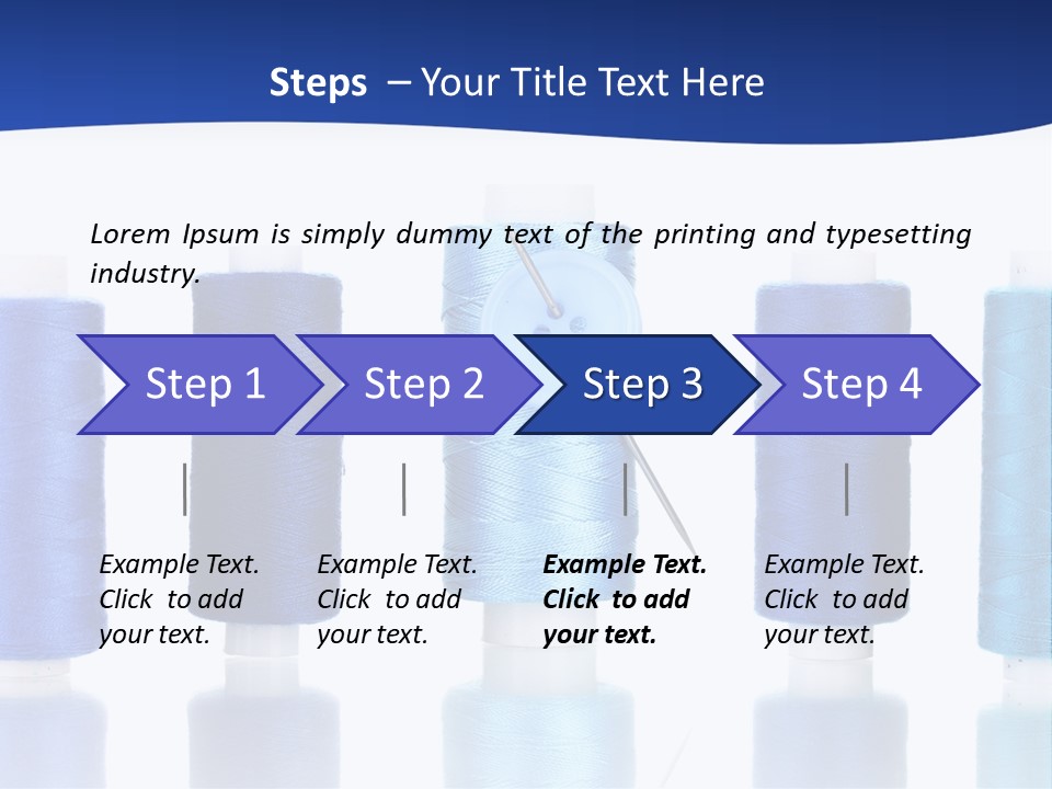 White Thread Single PowerPoint Template