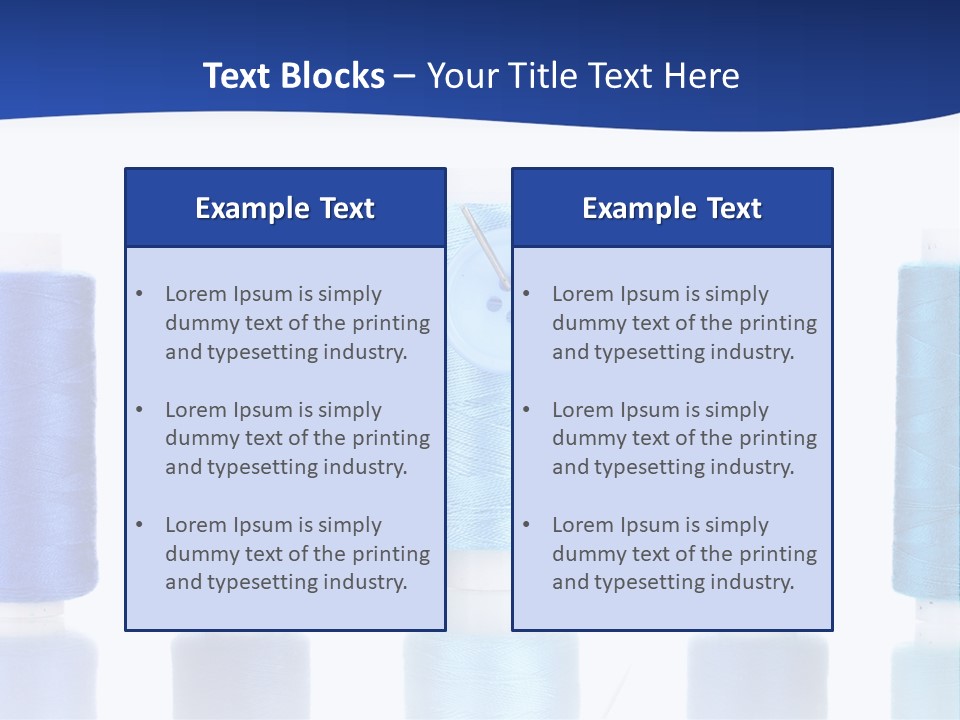 White Thread Single PowerPoint Template