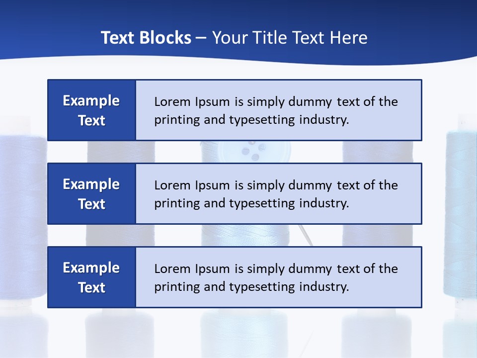 White Thread Single PowerPoint Template
