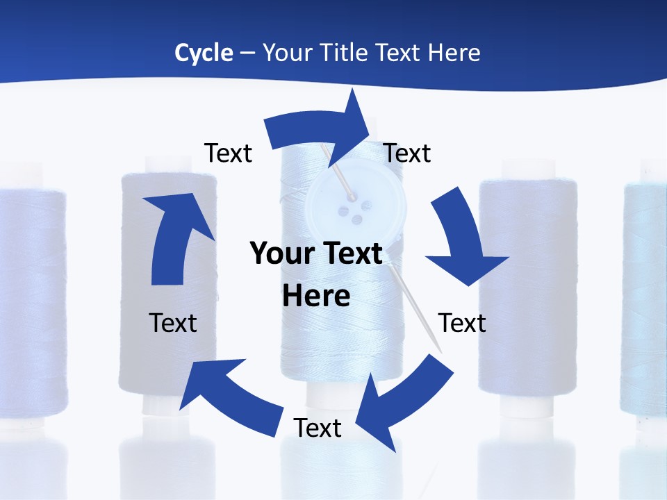 White Thread Single PowerPoint Template