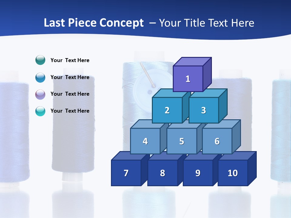 White Thread Single PowerPoint Template