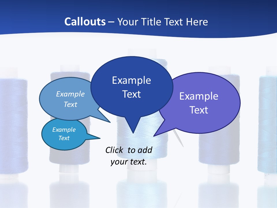 White Thread Single PowerPoint Template