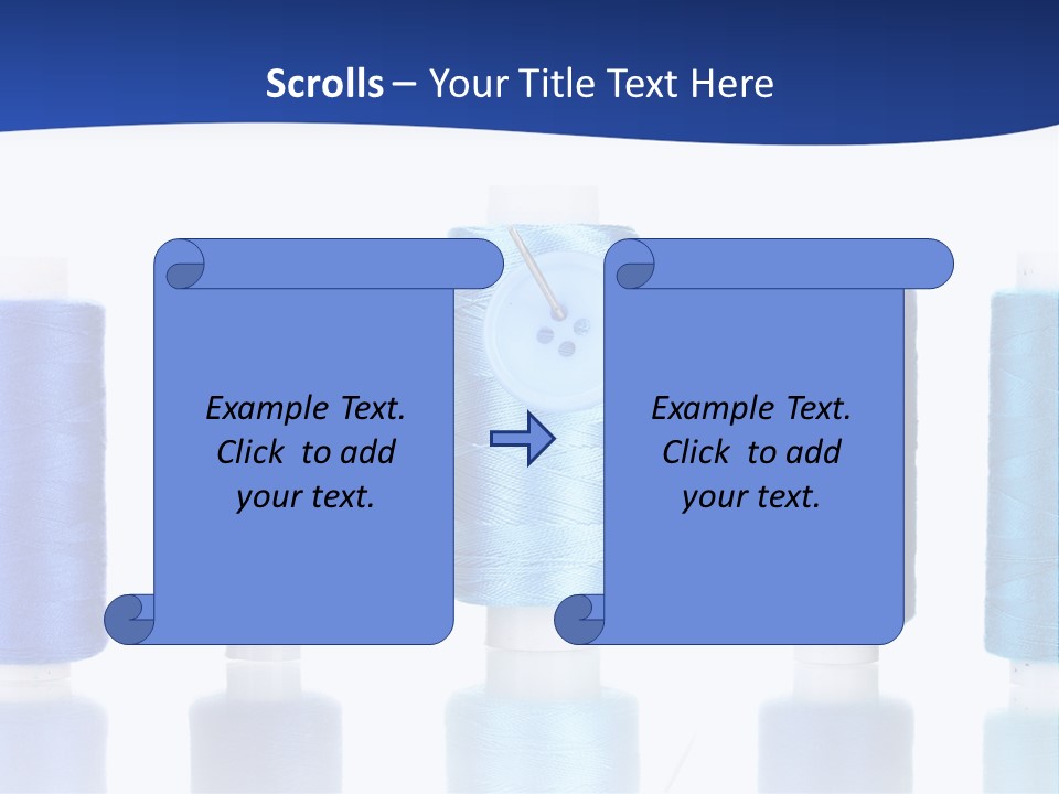 White Thread Single PowerPoint Template