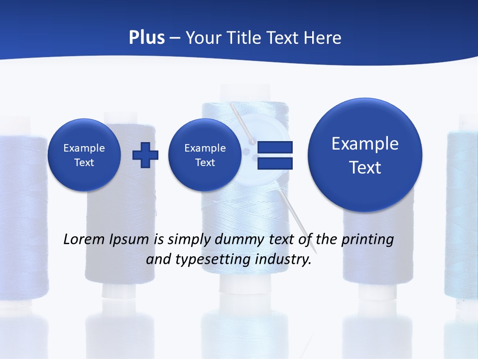 White Thread Single PowerPoint Template