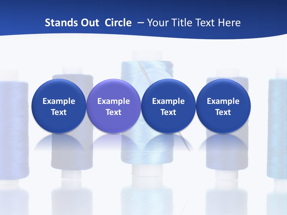 White Thread Single PowerPoint Template
