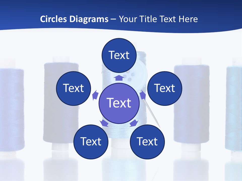 White Thread Single PowerPoint Template