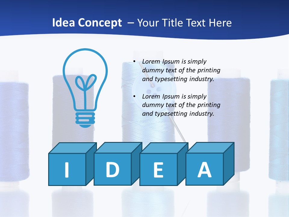 White Thread Single PowerPoint Template