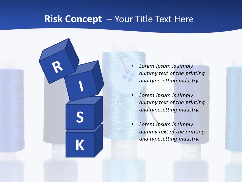 White Thread Single PowerPoint Template