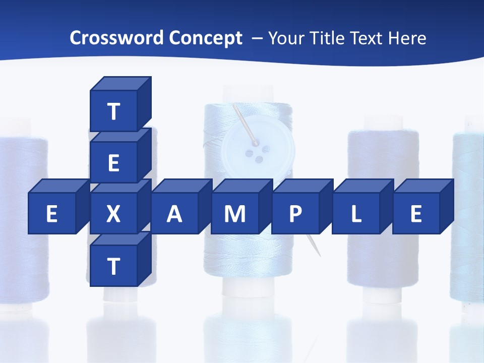 White Thread Single PowerPoint Template