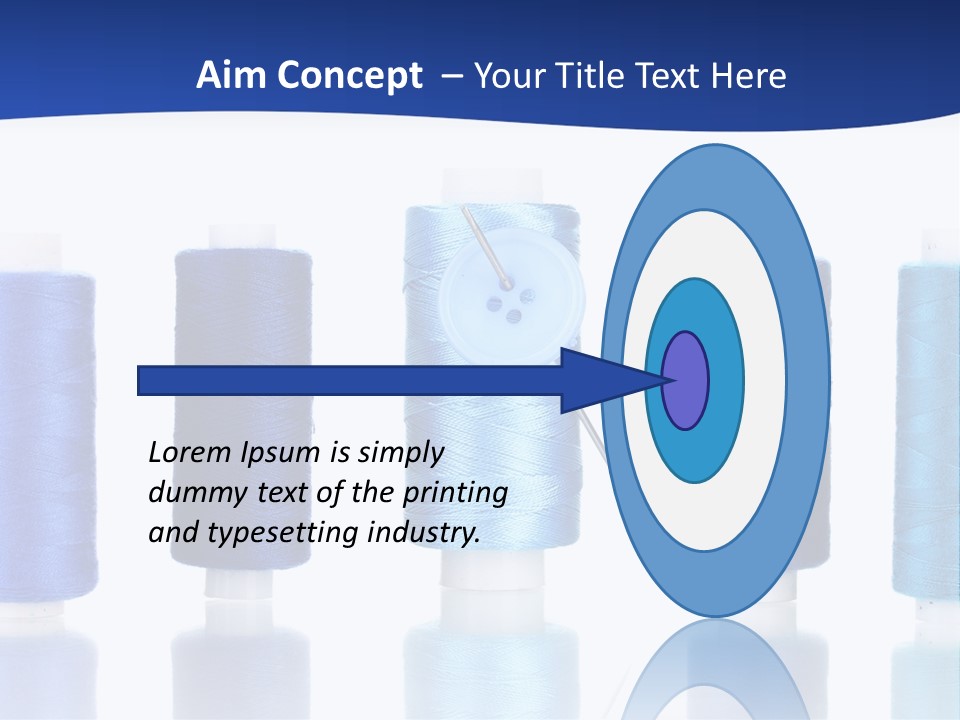 White Thread Single PowerPoint Template