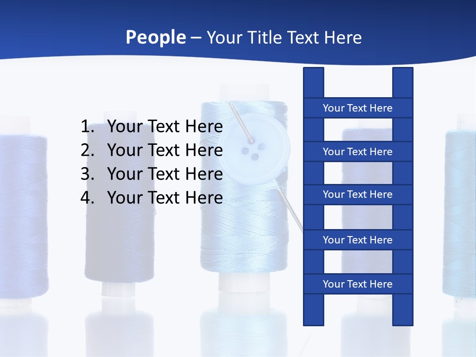 White Thread Single PowerPoint Template