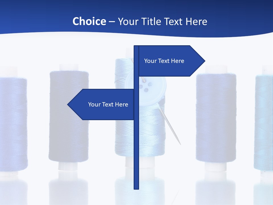 White Thread Single PowerPoint Template