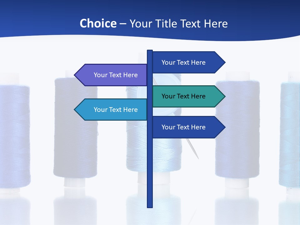 White Thread Single PowerPoint Template