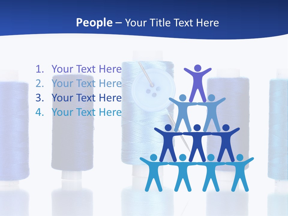 White Thread Single PowerPoint Template