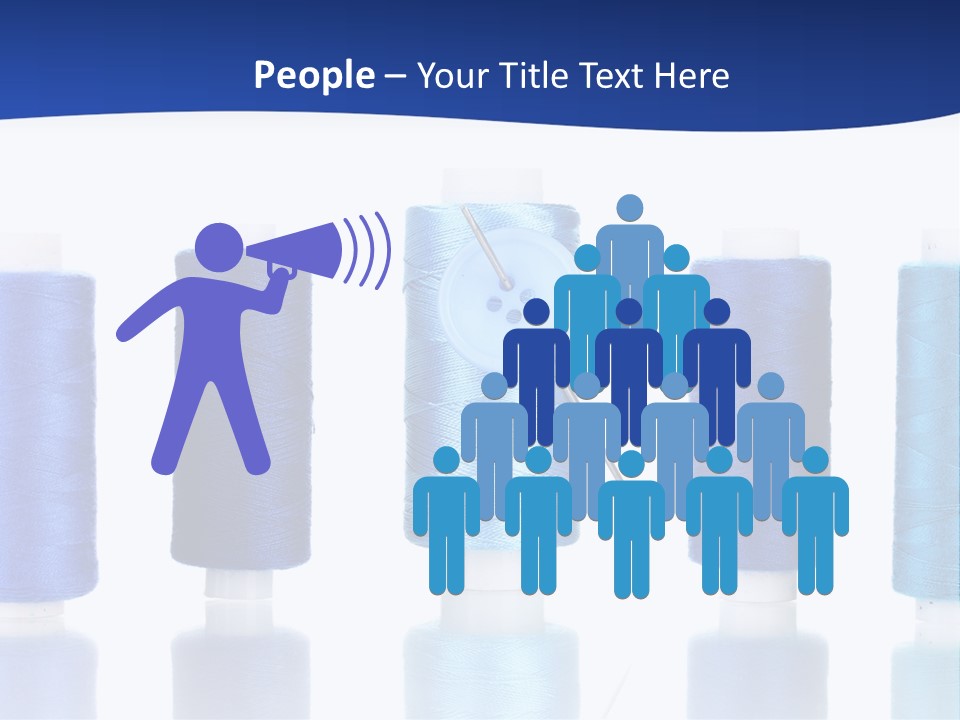 White Thread Single PowerPoint Template