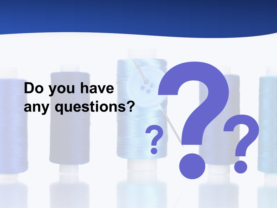 White Thread Single PowerPoint Template