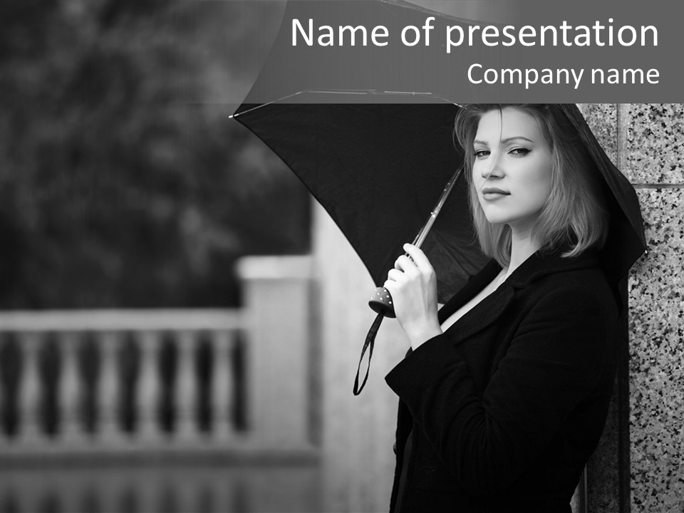 Rain Sadness Cool PowerPoint Template