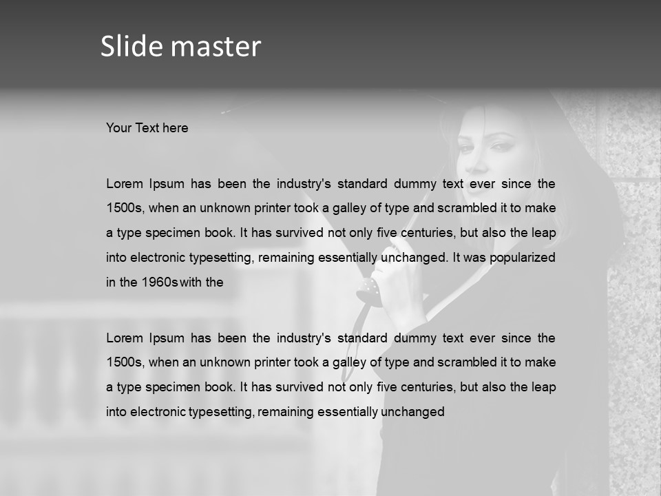 Rain Sadness Cool PowerPoint Template