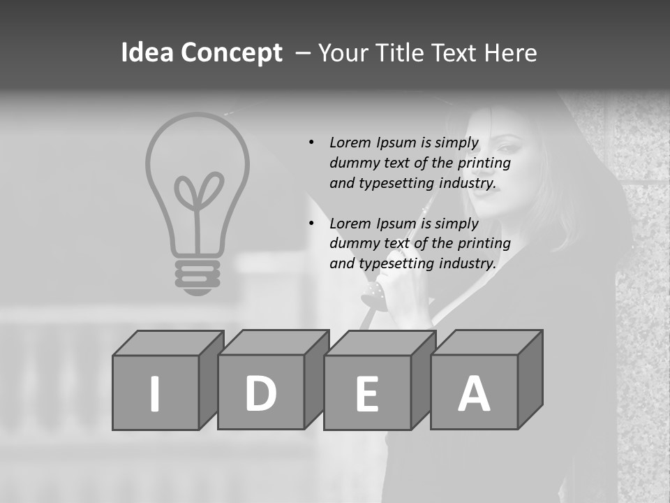 Rain Sadness Cool PowerPoint Template