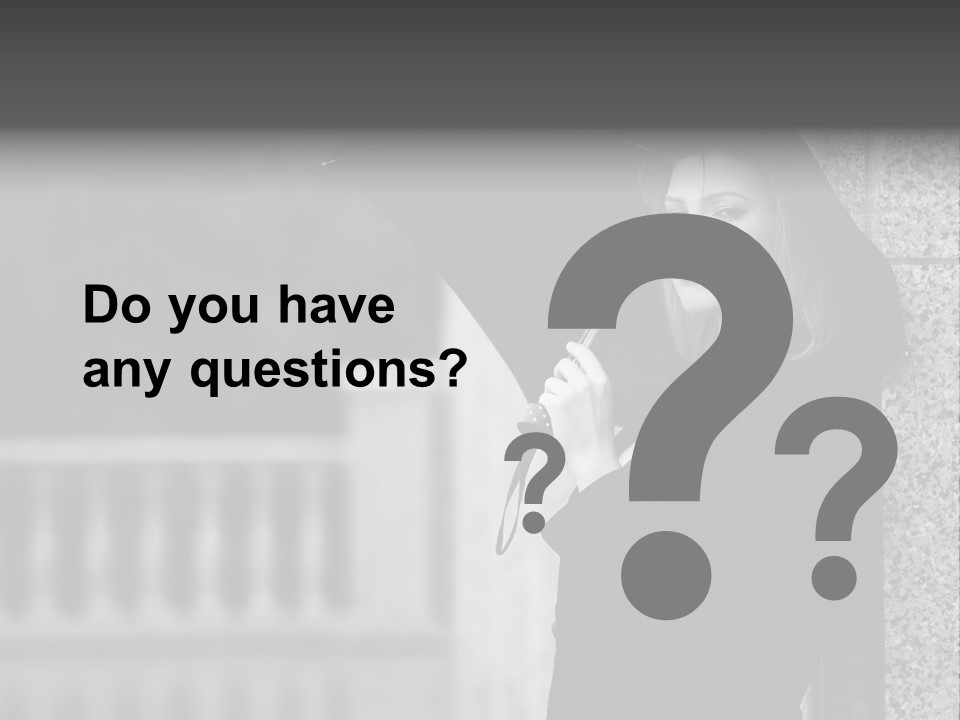 Rain Sadness Cool PowerPoint Template