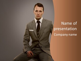 Banker Successful Clerk PowerPoint Template