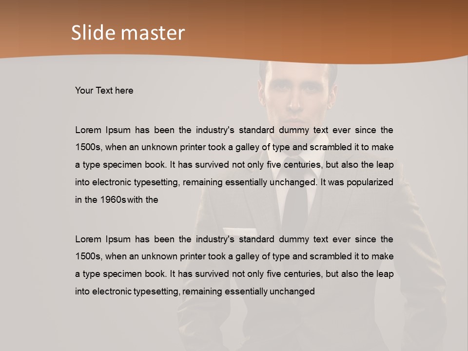 Banker Successful Clerk PowerPoint Template