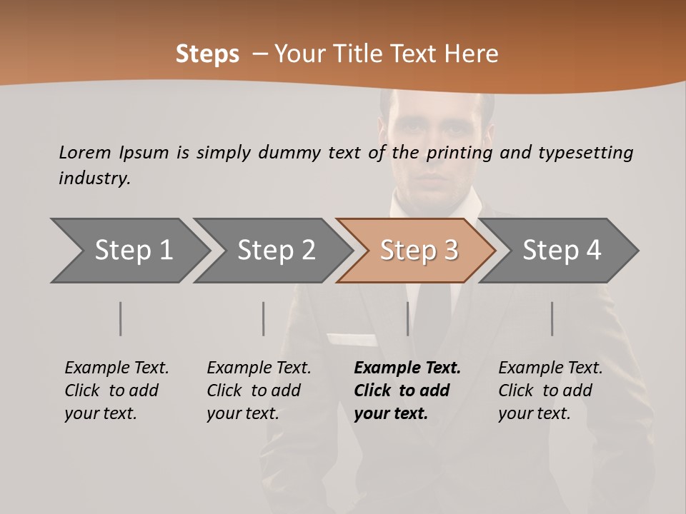 Banker Successful Clerk PowerPoint Template