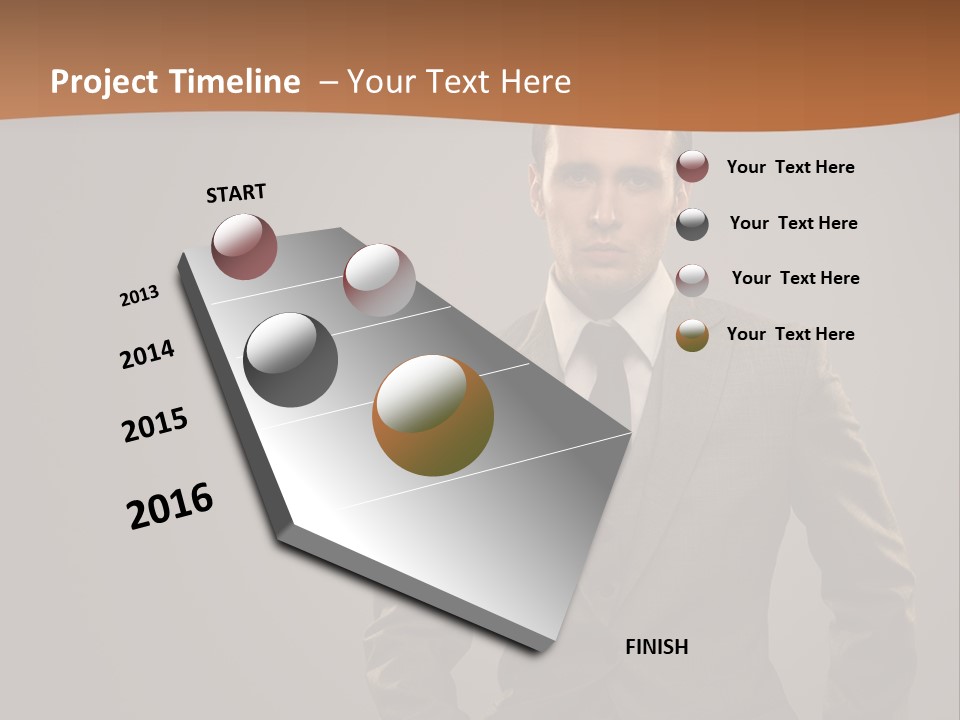 Banker Successful Clerk PowerPoint Template