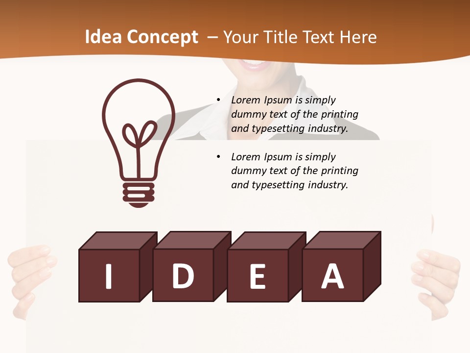 Card Person Happy PowerPoint Template