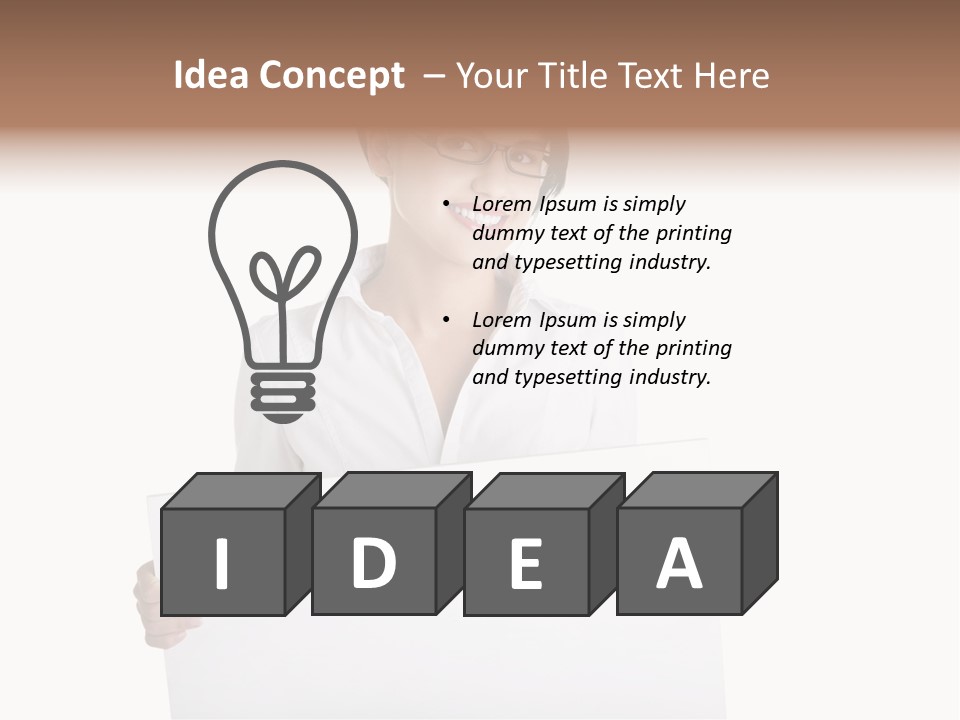 Adult Businesspeople Girl PowerPoint Template