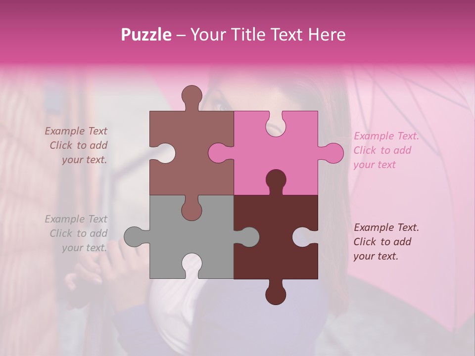 Alone Rainy Day Calm PowerPoint Template