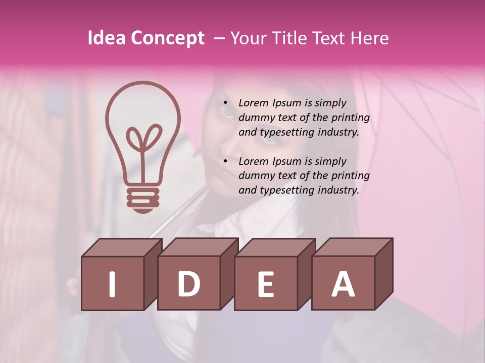 Alone Rainy Day Calm PowerPoint Template