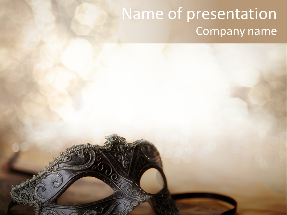 Traditional New Year's Eve Venetian PowerPoint Template