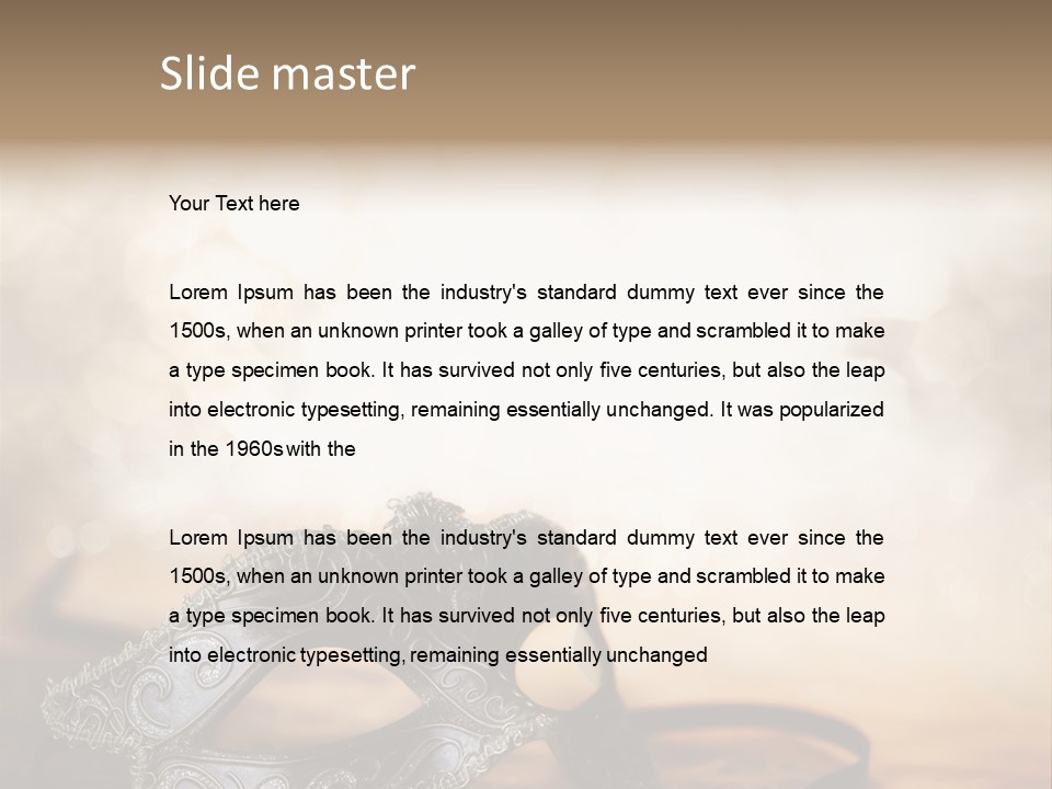 Traditional New Year's Eve Venetian PowerPoint Template