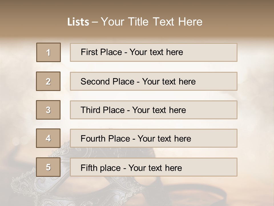 Traditional New Year's Eve Venetian PowerPoint Template
