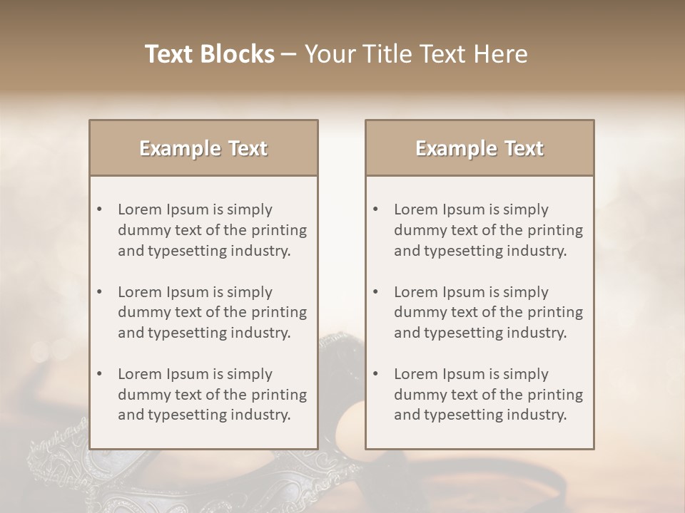 Traditional New Year's Eve Venetian PowerPoint Template