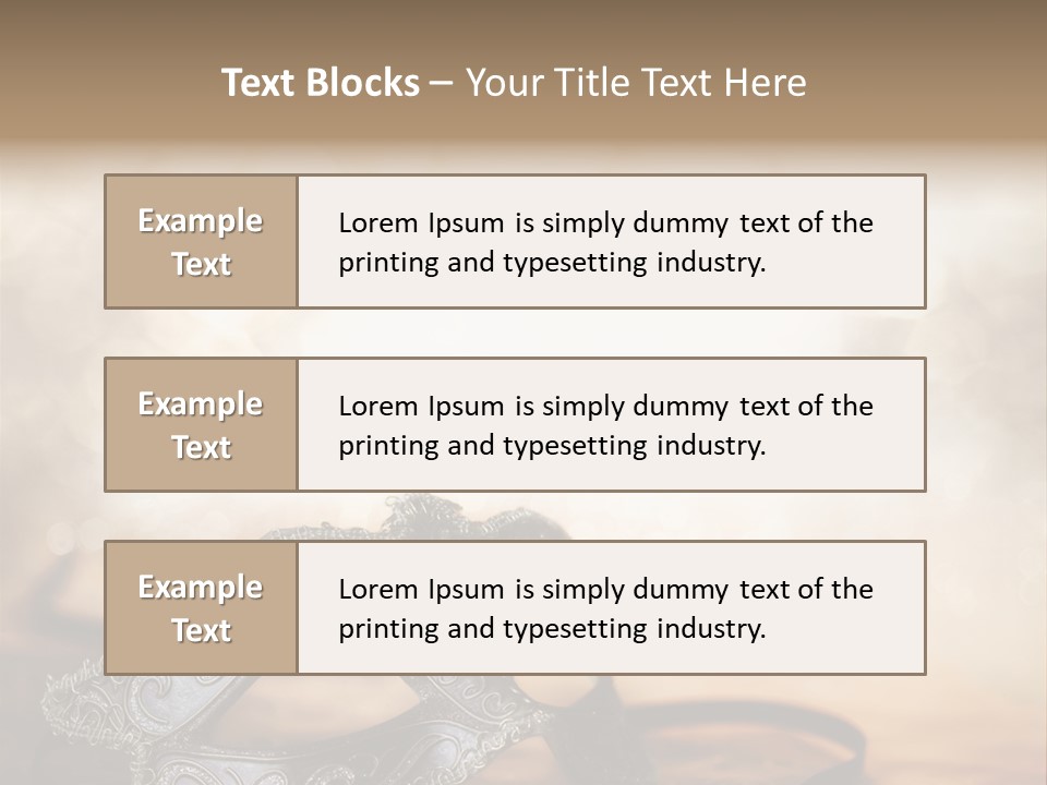 Traditional New Year's Eve Venetian PowerPoint Template