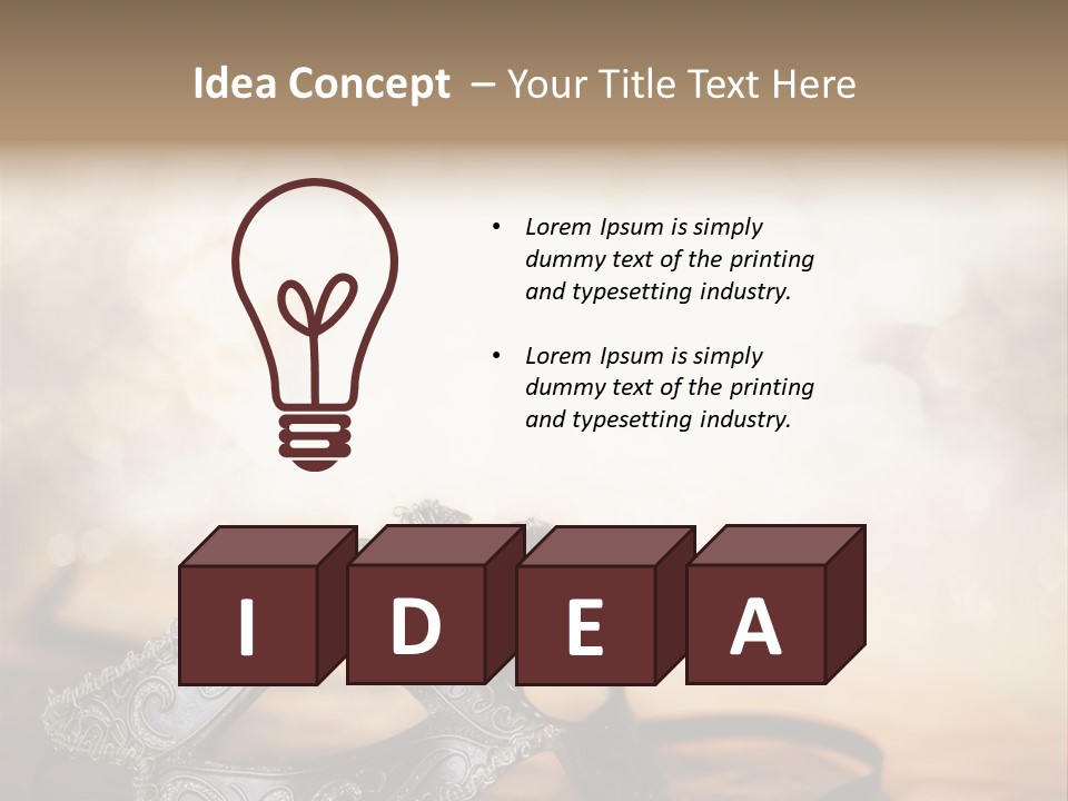 Traditional New Year's Eve Venetian PowerPoint Template