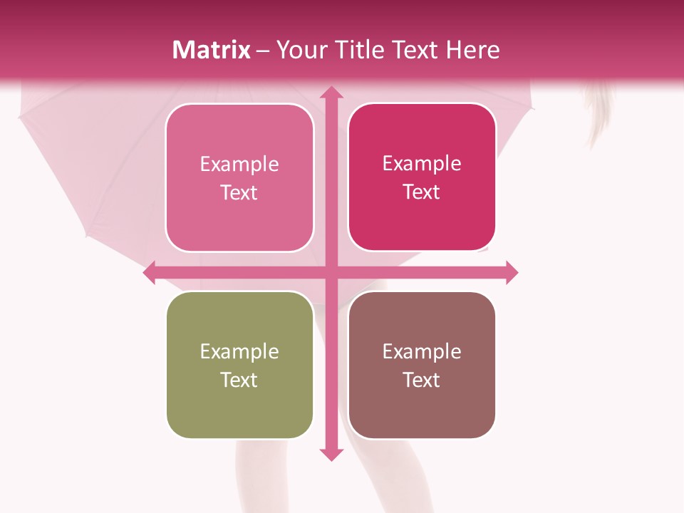 Cute Heels Umbrella PowerPoint Template