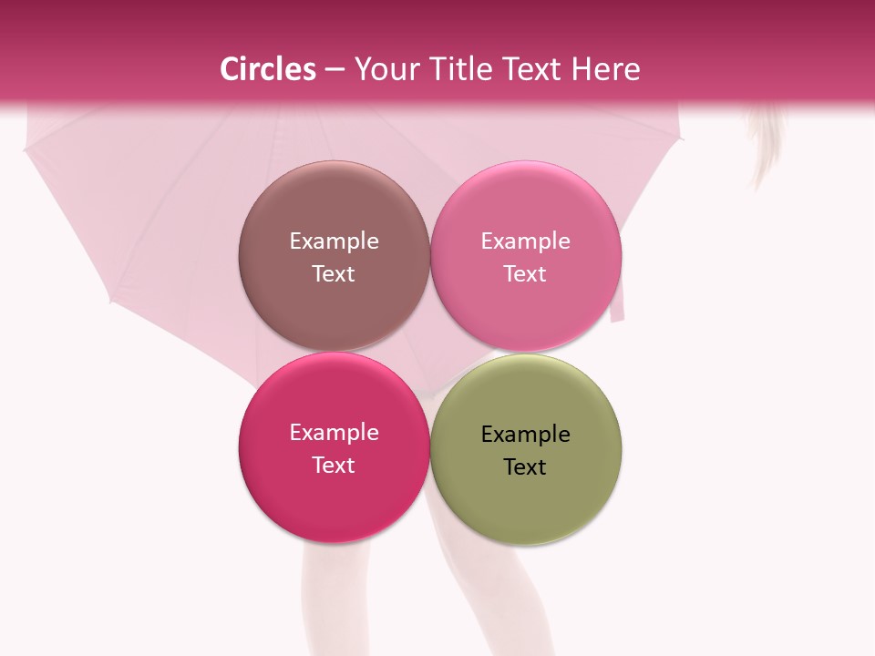 Cute Heels Umbrella PowerPoint Template