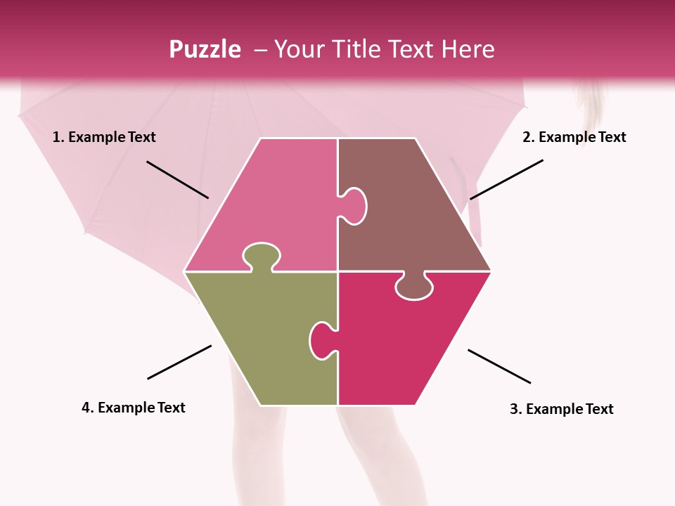 Cute Heels Umbrella PowerPoint Template