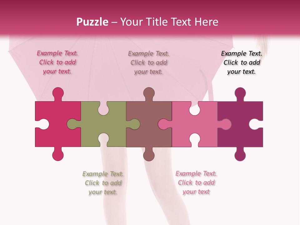 Cute Heels Umbrella PowerPoint Template